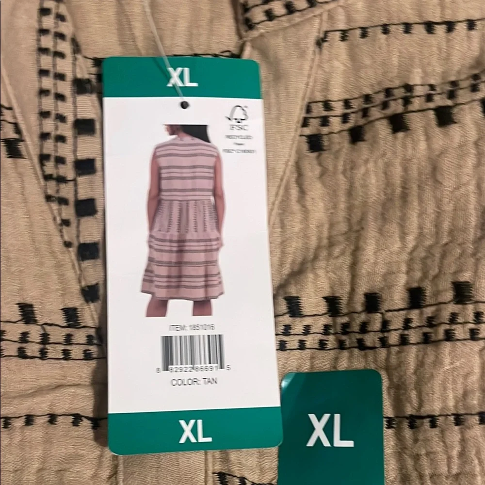 Fever Cream Tan Buttoned Polo Collar Midi Sundress - Picture 6 of 6